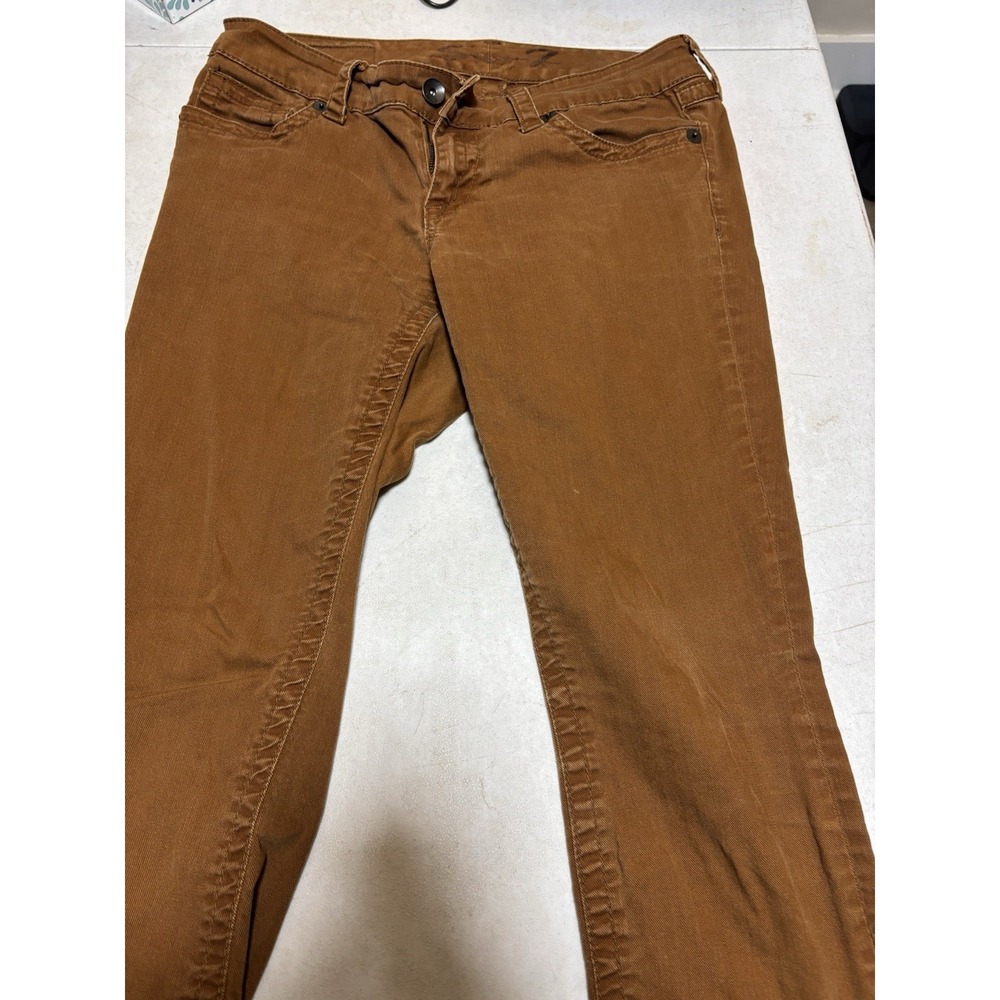 Seven Skinny Jeans Tan‎ Mustard Golden Yellow Ankle length Skinny Jeans Size 12